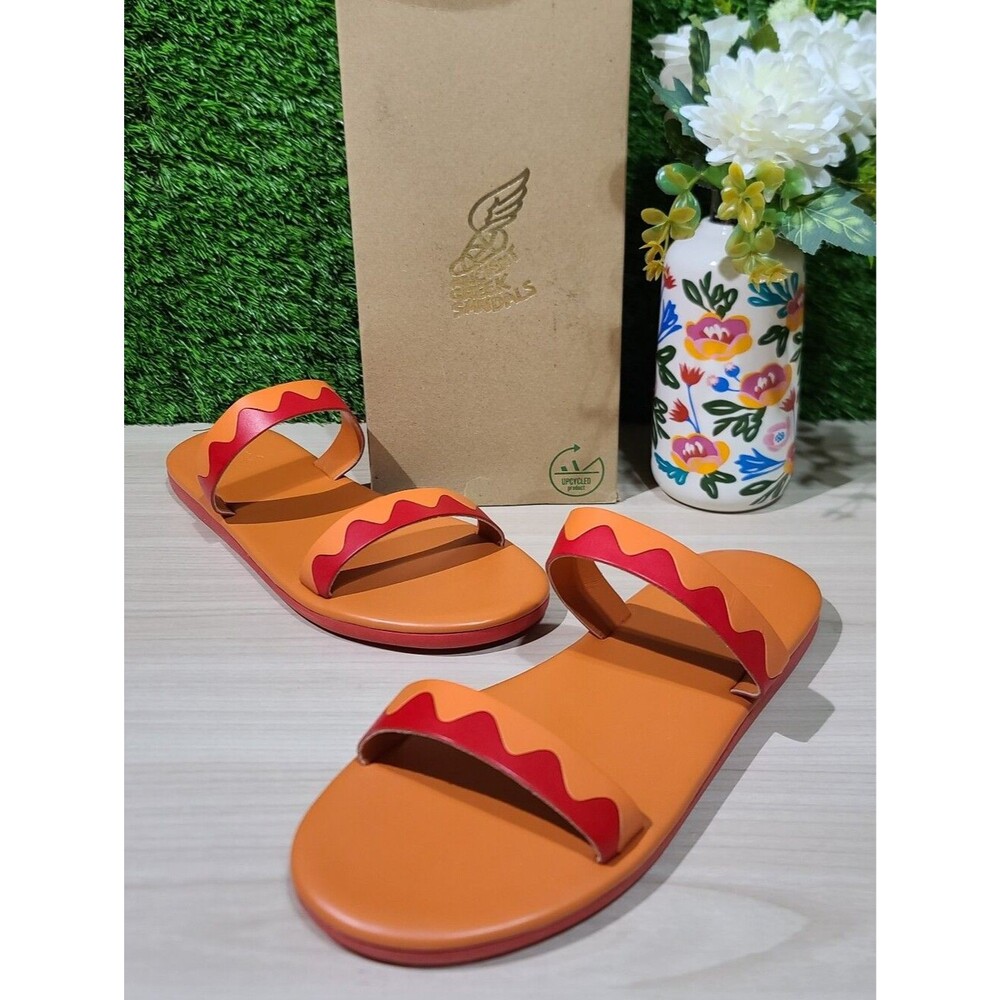 Ancient Greek Sandals Paralia - Red/Orange EU 40 New